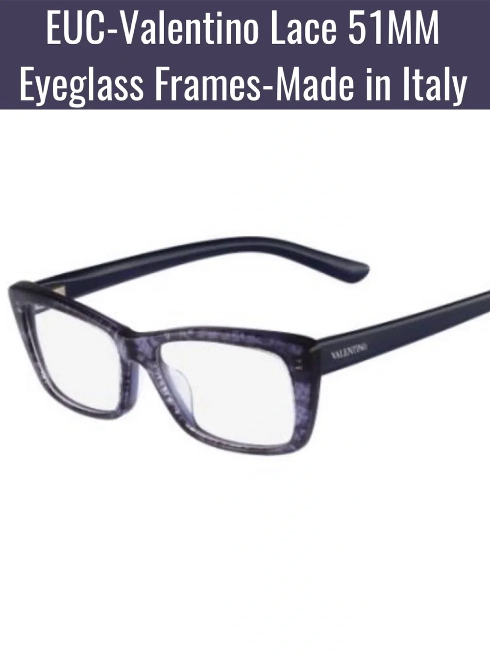 EUC-Valentino Lace 51MM Eyeglass Frames-Made in Italy